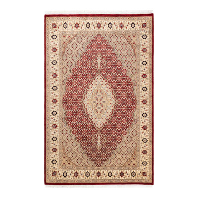 Mogul One-of-a-Kind 4' 7" X 7' 2" 2010s Wool Area Rug Red