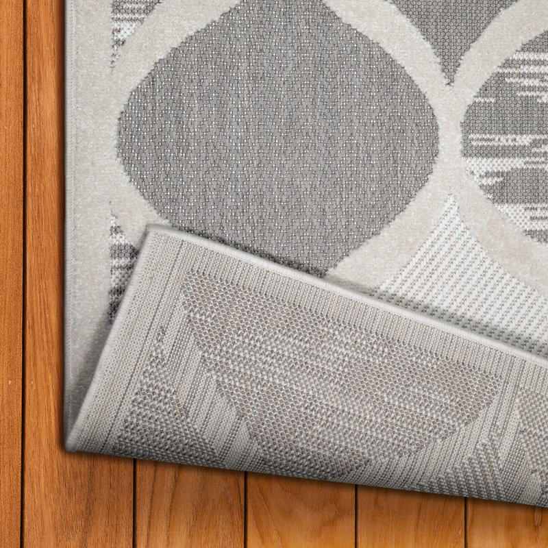 Leick Home Laurus Quatrefoil Indoor Outdoor Area Rug Round, Rectangle 5'3" x 7'  