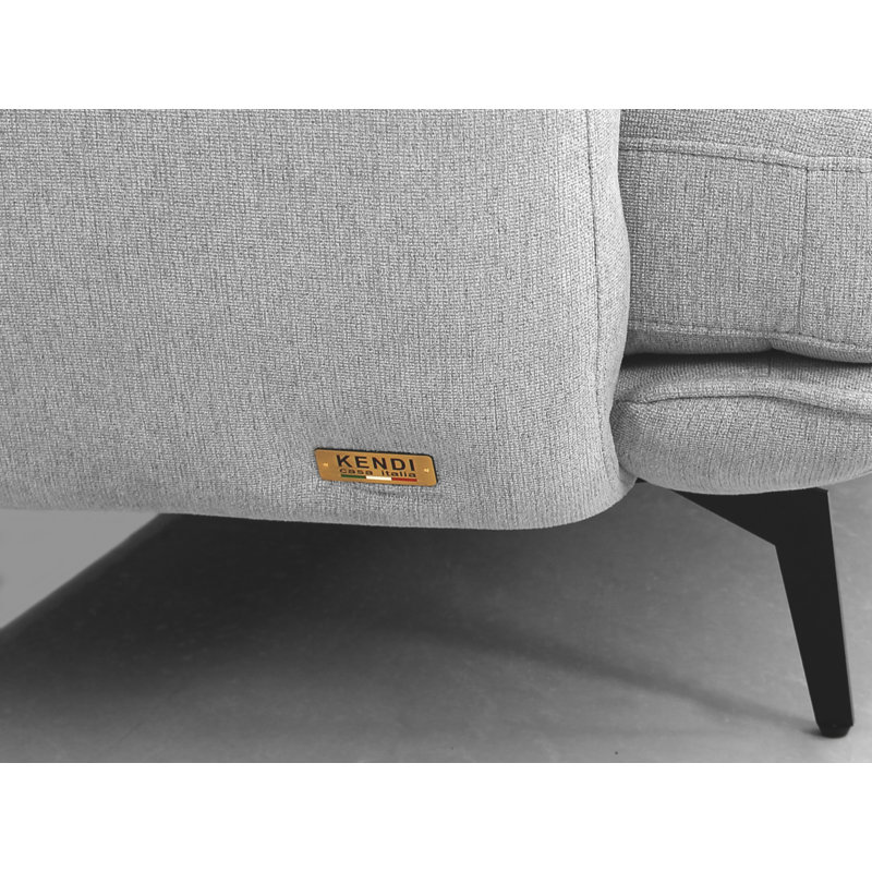 Causeuse Contempo Retro 78 po gris clair, Polyester gris clair