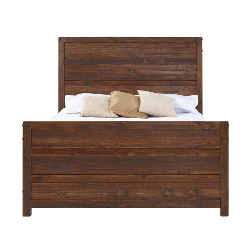 Romney Solid Wood Standard Bed, King, Antique Walnut