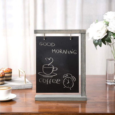 Tabletop Wood Sign Stand Chalkboard