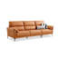 Orange Genuine Leather Modular Sofa cushion Fourseat-125094867