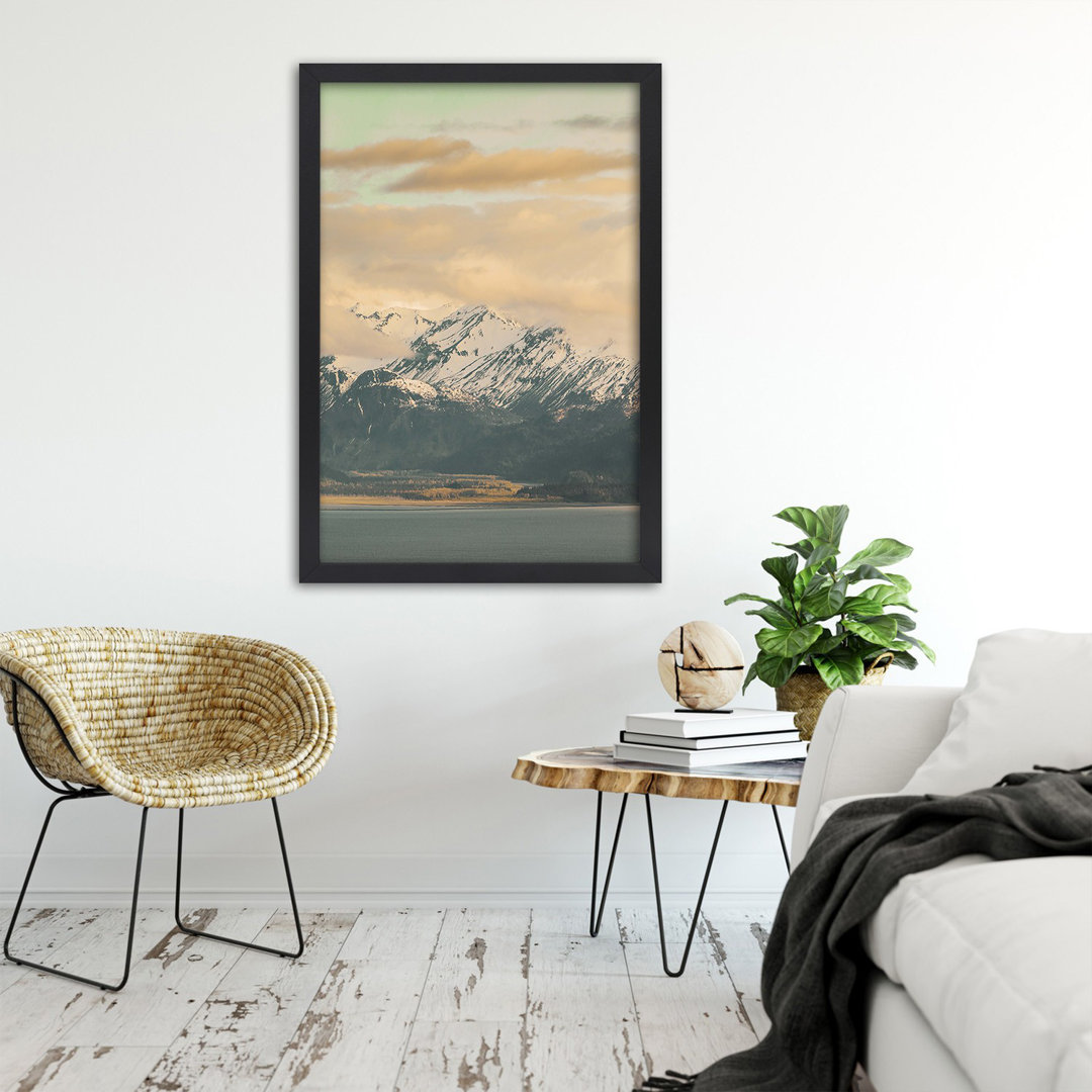 Gerahmtes Poster Himmel und schneebedeckte Berge