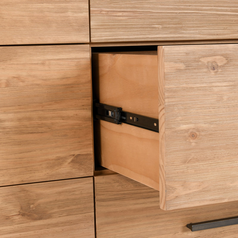 Commode 6 tiroirs Modica, Brun naturel