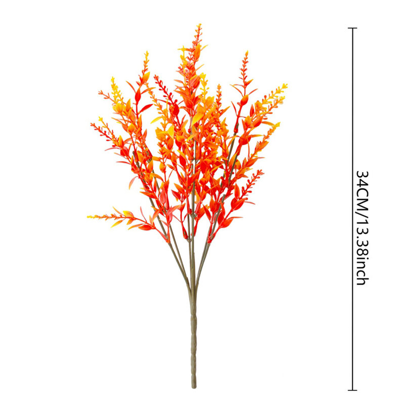 Ensemble de 6 bouquets de fleurs artificielles d'automne, tiges florales d'eucalyptus d'automne pour la décoration de la table