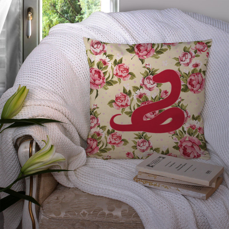 Coussin 14 "Snake Shabby Elegance, Jaune clair
