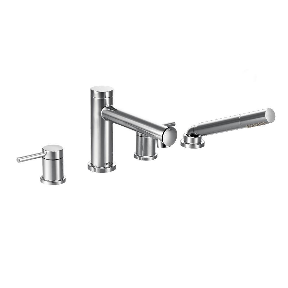 Align Deck Roman Tub Faucet with Handshower, Chrome