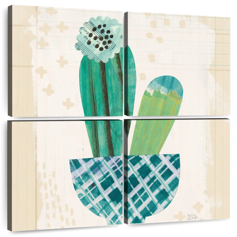Harnek Collage Cactus III, 26" H x 26" W