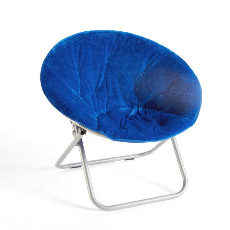 Giles Papasan Chair, Silver, Blue