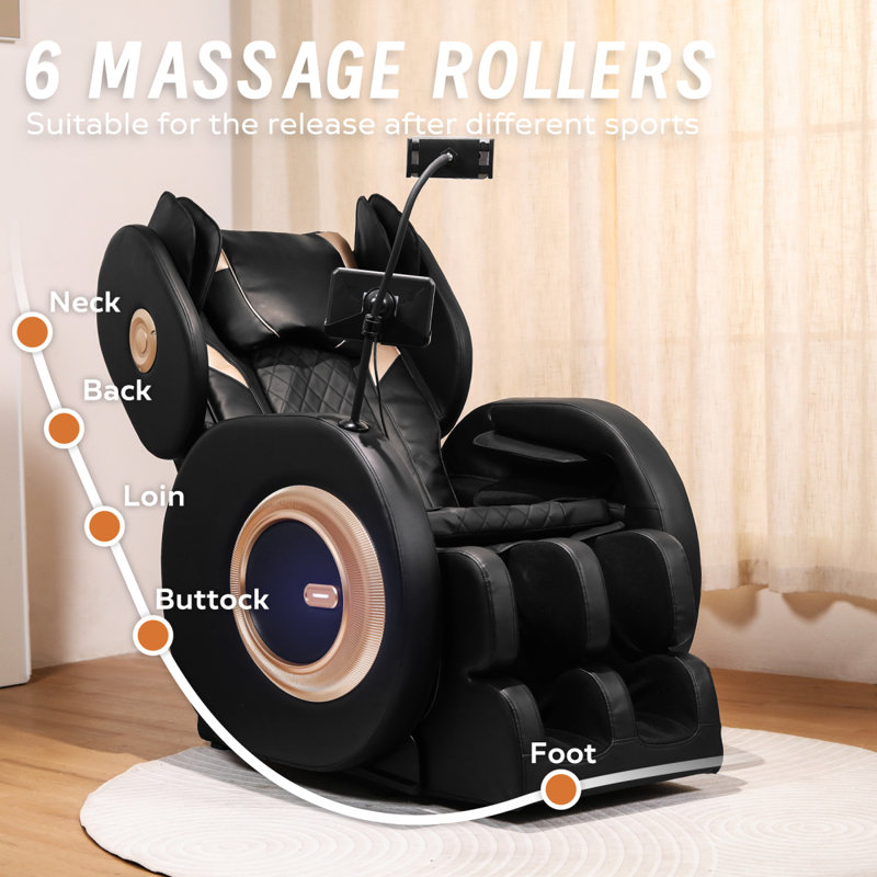Fauteuil de massage inclinable sans gravité avec pression d'air corporelle complète
