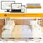 Canapé convertible en U avec lit escamotable, accoudoirs amovibles et ports USB pour salon / maison / appartement-1414370253