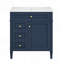 Meuble-lavabo moderne de 30 po avec lavabo supérieur, rangement spacieux et conception durable pour une organisation efficace-129185148