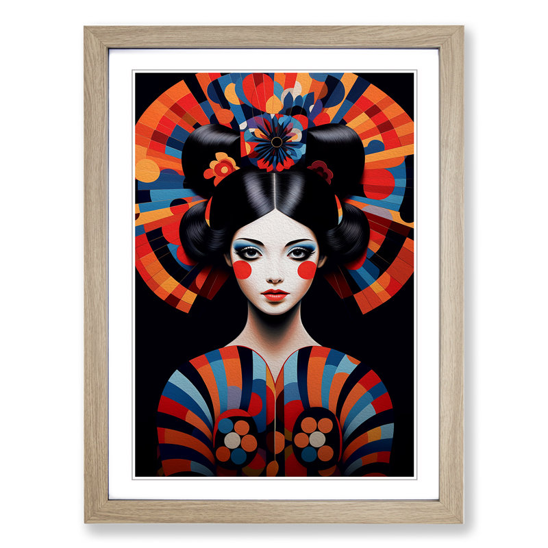 Single Picture Frame Print on Wood, 34cm H x 25cm W, Oak Framed