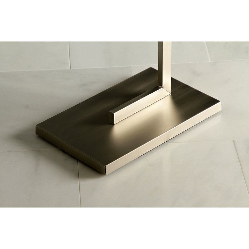 Porte-serviettes double autoportant Kingston Brass Edenscape, Nickel brossé