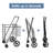 40'' H x 24'' W Folding Shopping Cart with Dual Storage Baskets and Swiveling Wheels-57245144