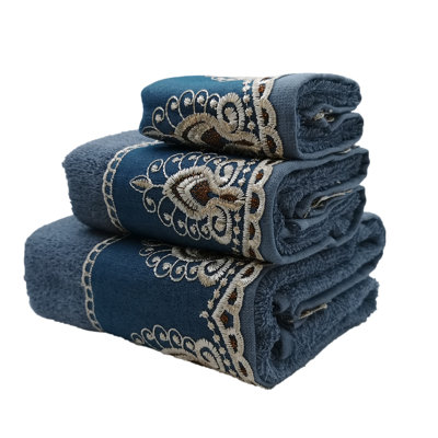 Ensemble de serviettes 100% coton 3 pièces Carli