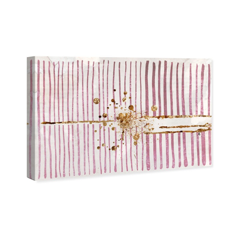 Love Force Field - rose - impression, H 24 po x l 36 po, Toile tendue