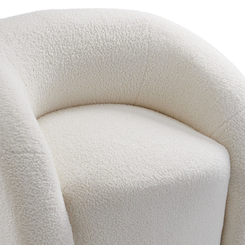 Bielka Accent Stool, Polyester, White