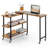 17 Storeys 360° Rotatable Sofa Side Table L-shaped Laptop Desk Snack Table Withshelf Patented-1934654465