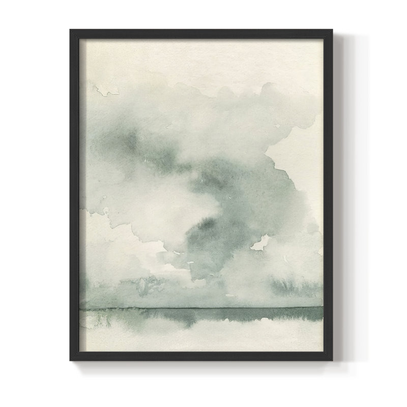 «Ocean Impression II», reproduction encadrée - bois massif, H 15 po x l 12 po, Noir, noir, noir, noir