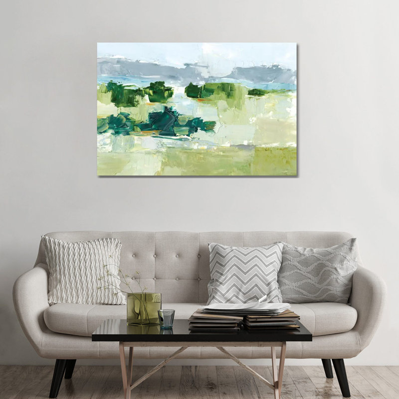 «Warm Spring II» par Ethan Harper - reproduction d'art, Toile tendue, H 32 po x l 48 po x 1,5 po, Pas de tapis