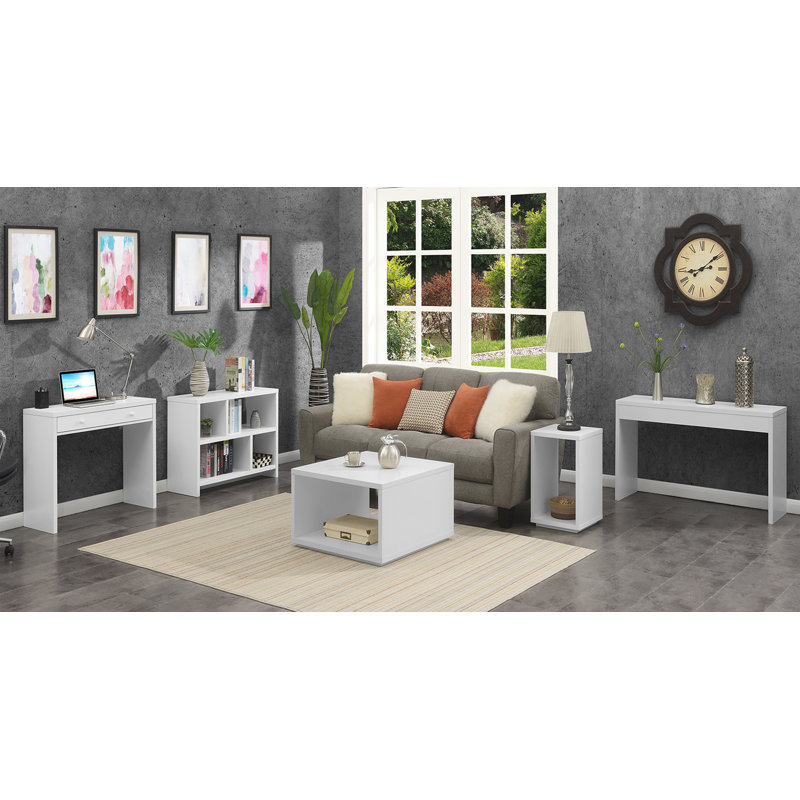 Console 37,99 po avec tablettes Nemcova, Blanc