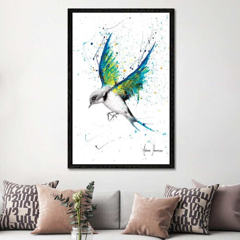 Within A Lake by Ashvin Harrison - Painting on Canvas, Black Framed, 152.5 cm H x 101.5 cm W