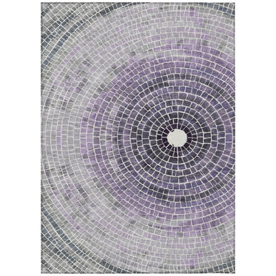 Machine Washable Indoor/Outdoor Chantille ACN2524 Geometric Rug