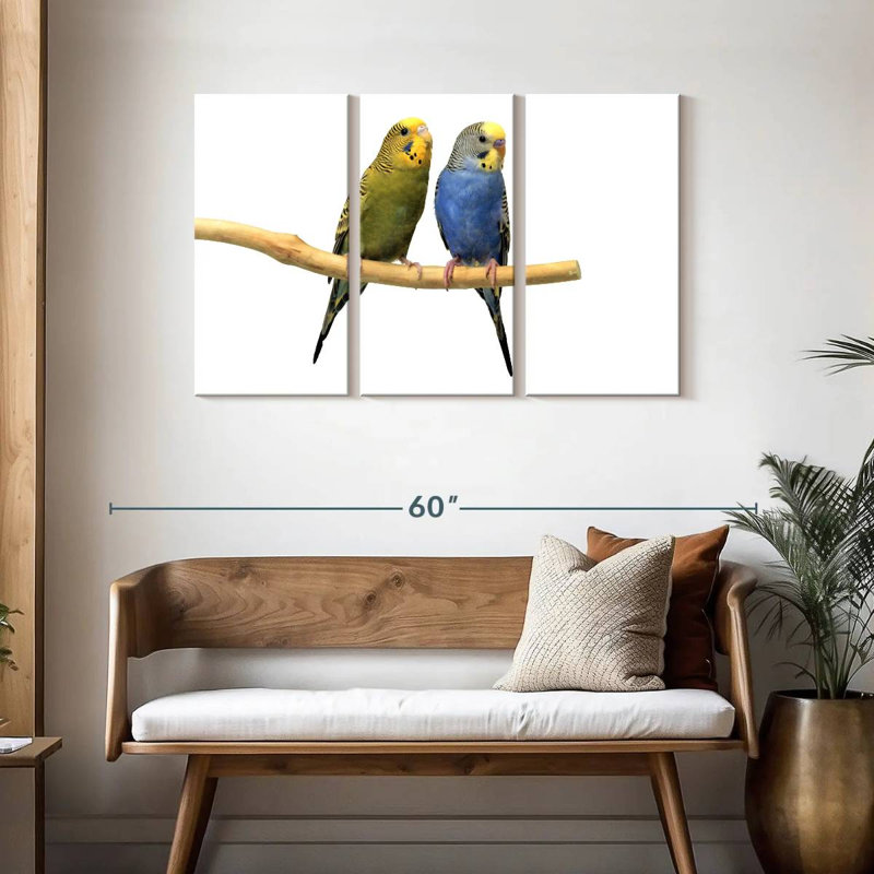 Parakeets, 28" H x 45" W