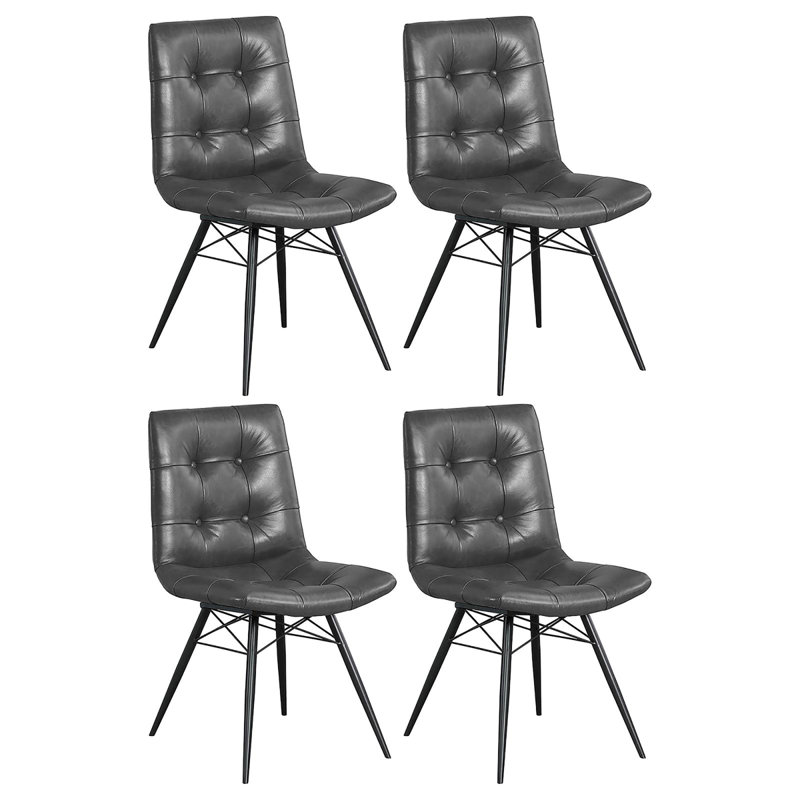 Ensemble de 4 chaises de salle à manger capitonnées