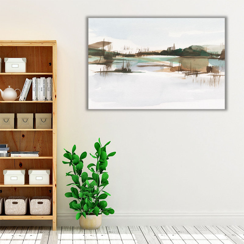 Marsh Reeds II - reproduction d'art sur toile, H 20 po x l 30 po