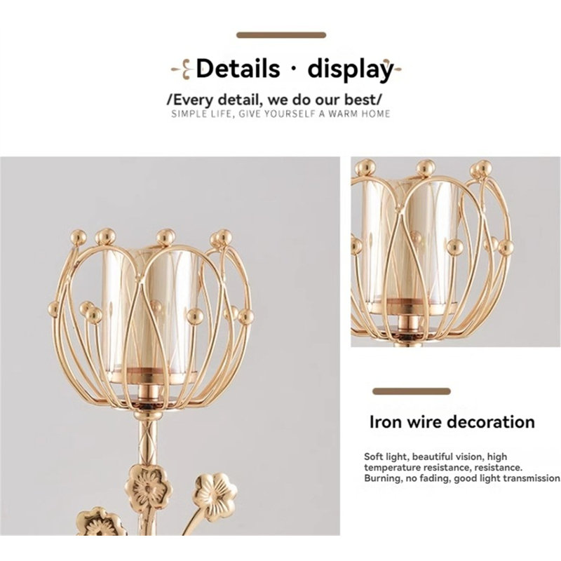 Porte-bougie Vintage Art, H 15,94 po x l 4,53 po x P 4,53 po