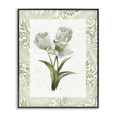 Bouquet de tulipes fraîches, giclée encadrée, design par Nan