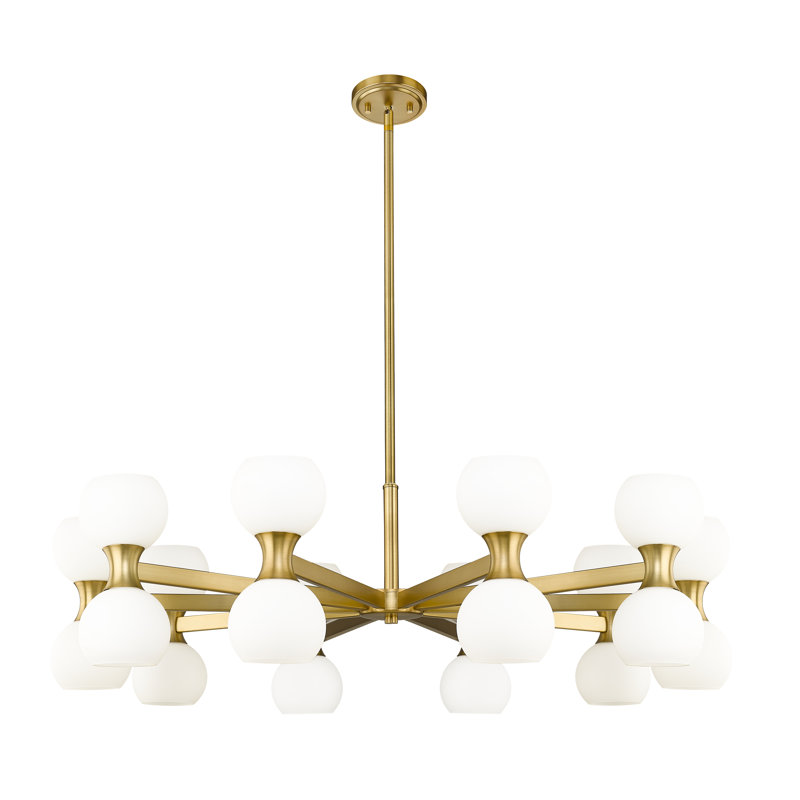 20-Light Dimmable Sputnik Chandelier, Modern Gold
