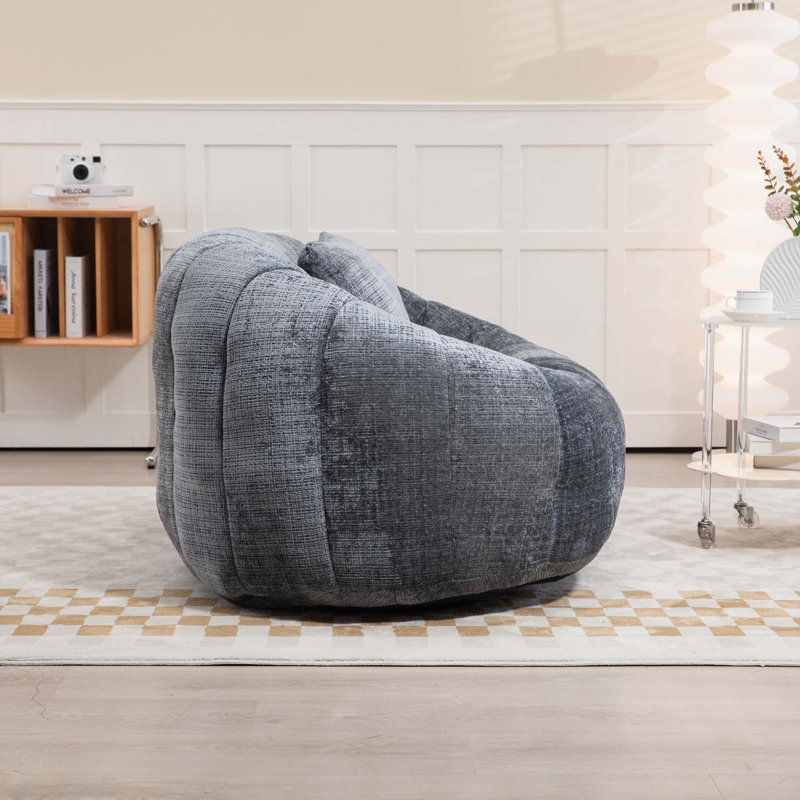 Canny Upholstered Boneless Compression Reception Loveseat, Gray, 24.8" H x 55" W x 37.4" D