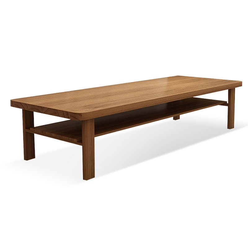 Bureau rectangulaire en bois massif Burlywood, H 29,53 po x l 94,49 po x P 39,37 po