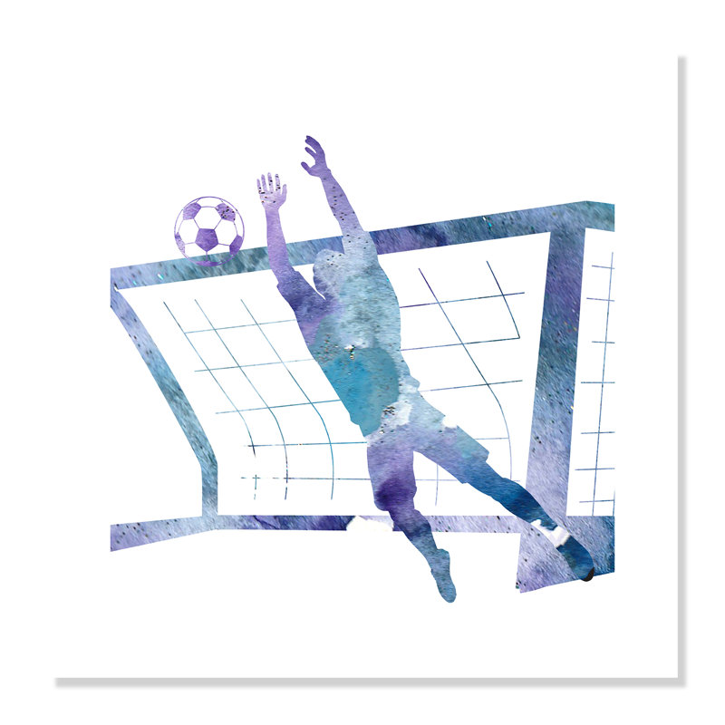 Fille de football 2, H 20" x l 20" x P 1", Papier