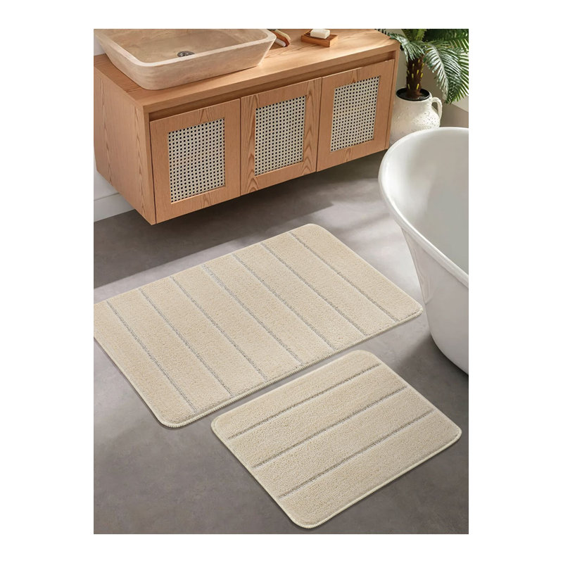 Ensemble de tapis de bain (2 pièces), Anthracite