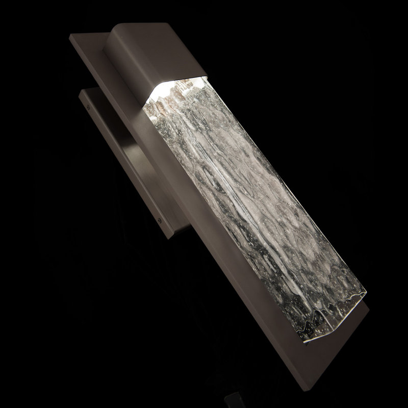 Mist 1 - Light LED Outdoor Armed Sconce, Bronze, 20" H x 6.5" W x 5.5" D