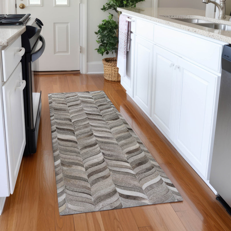 Premium Machine Washable Lewes AMF106 Gray Rug, Runner 2'3" x 7'6"