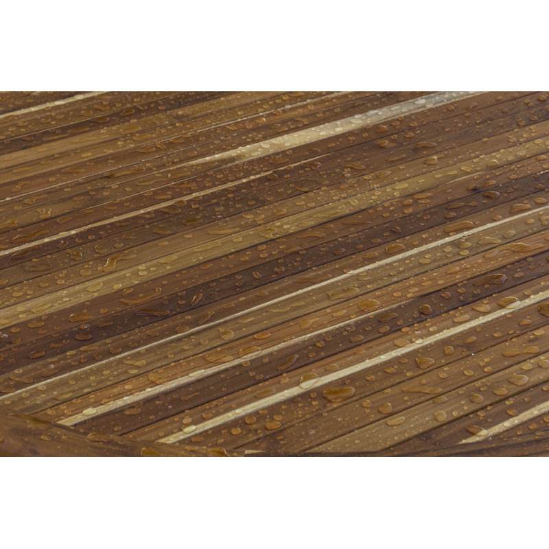 EcoDecors 48in Mid-Century Modern Round Teak Indoor/Outdoor Dining Table