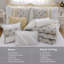 Ensemble d'édredon 9 pièces en percale de coton jaune grand-127671433-127671431