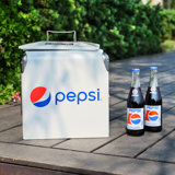 Pepsi 14-Qt Small Portable Picnic Cooler by Permasteel, White