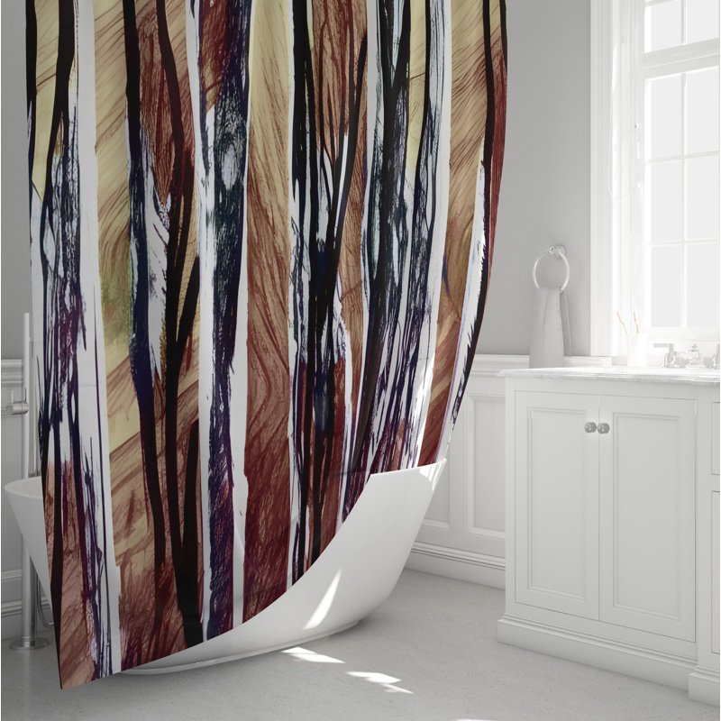 Rideau de douche abstrait Curren, H 72 po x l 70 po