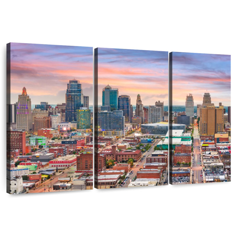 Kansas Cityscape, H 24 po x l 38 po