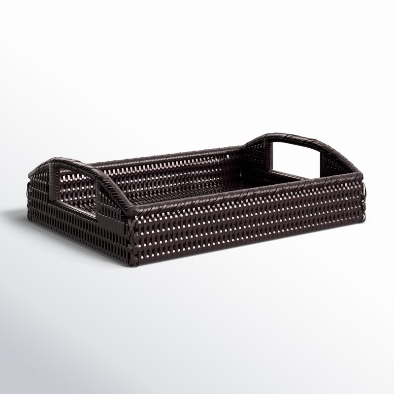 Panya Rattan Tray, Tudor Black