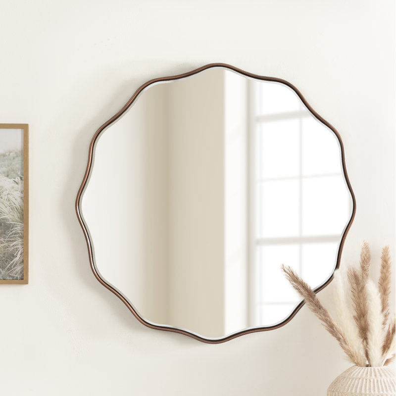 Miroir mural Francina, 26 po x 26 po, Bronze