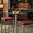 Upholstered Counter Stool with Metal Frame