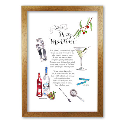 Dirty Martini Cocktail Recipe - Print