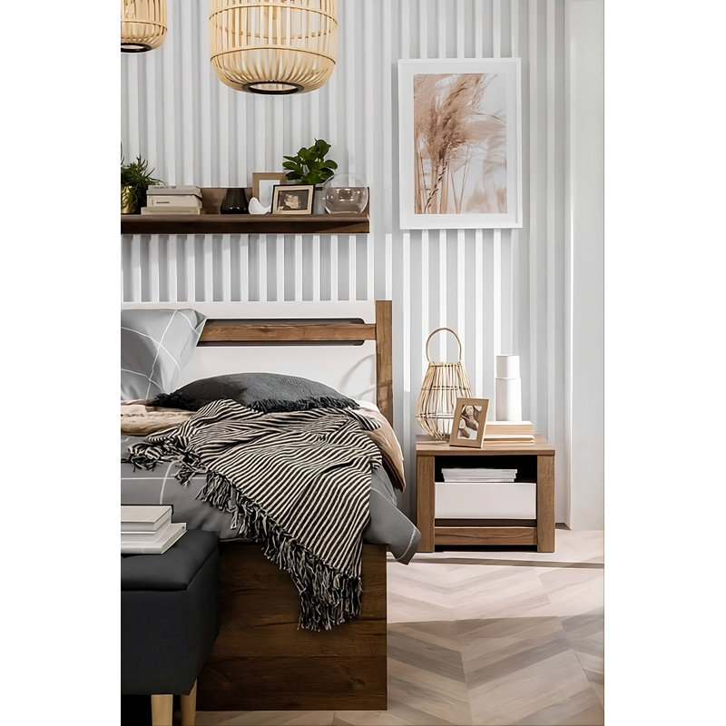 55cm W Composite Bedside Table